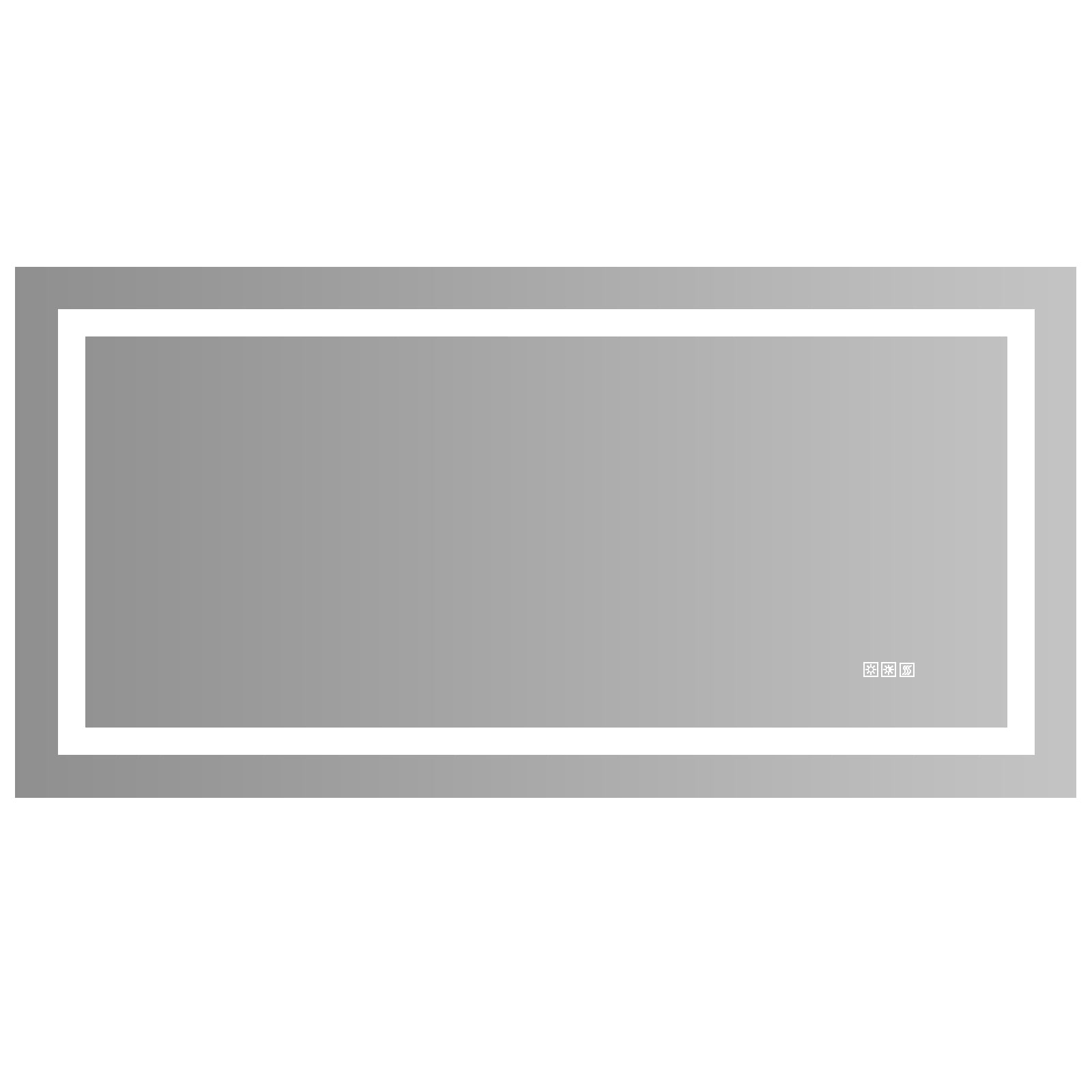 Jandcase 72" x 36" LED Bathroom Mirror with Anti-Fog, Dimmable & Color Changing Light ?????¡ì??C Modern Frameless Vanity Wall Mirror