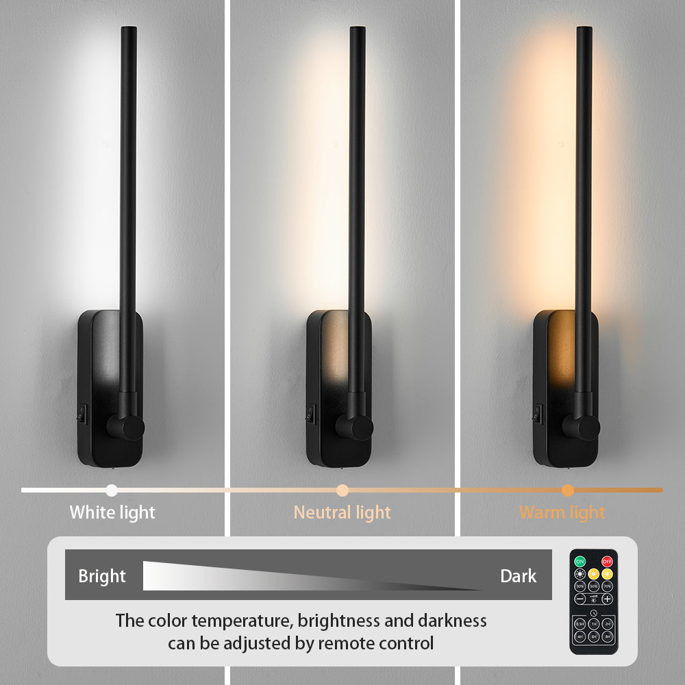 Jandcase Wireless LED Picture Light with Remote Control Magnetic Clip-On Wall Light 3CCT Dimmable Black Art Lighting Fixture for Bedroom Gallery Decor