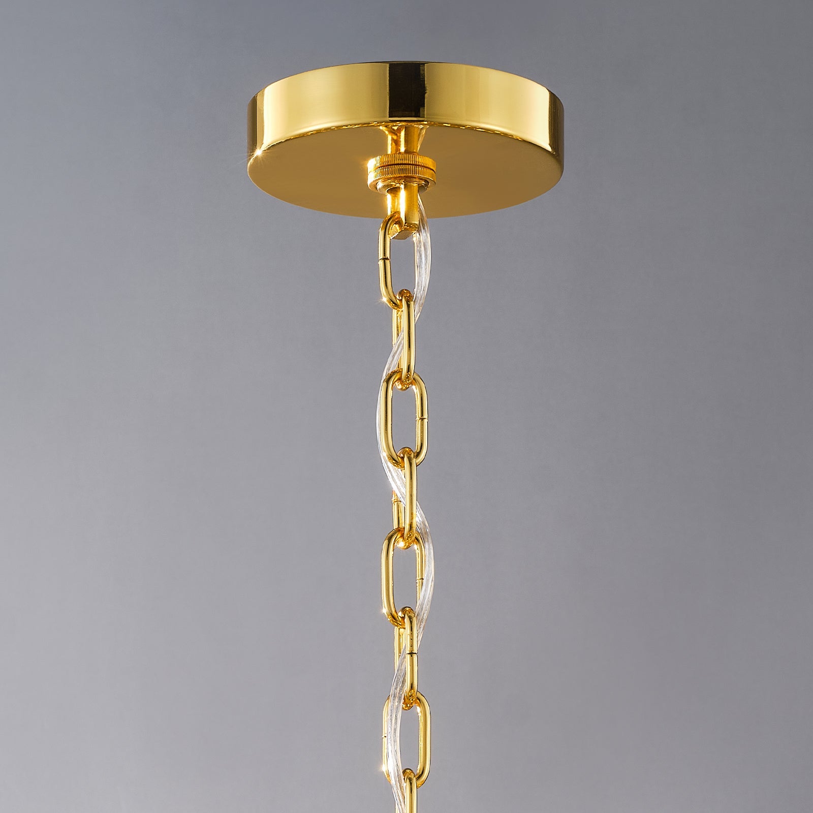 Jandcase 48in. Gold Tiered Crystal Tube Chandelier 45-Light E12 580 Crystal Rods Adjustable 79in. Chain LED Bulbs Included